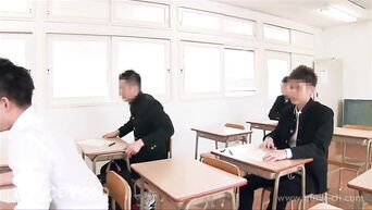Japanese gays fuck at school