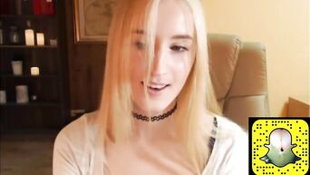 Blonde masturbates with a desire to cum